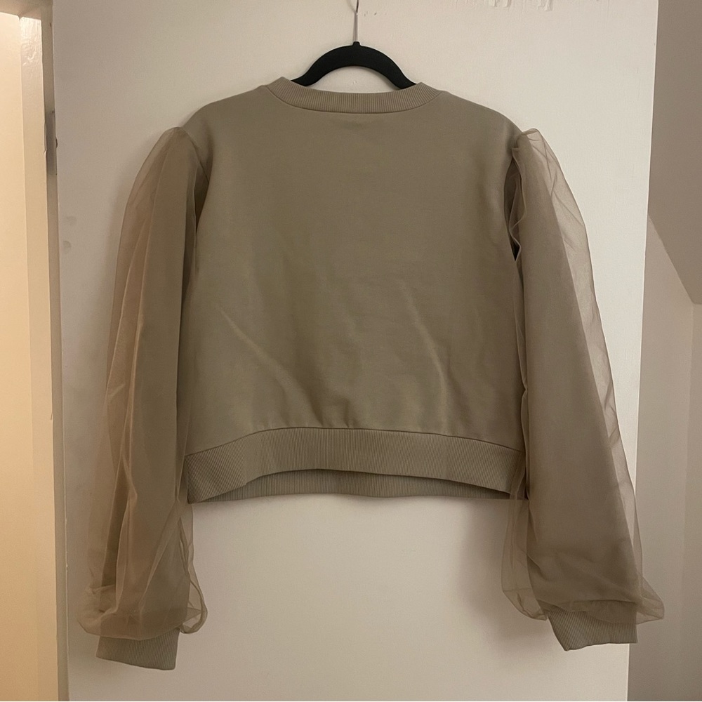 NWT By Anthropologie Utility Pocket Pullover in Moss - Picture 6 of 8